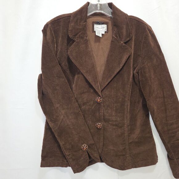 Live A Little Stretch Corduroy Jacket Blazer Med Brown Western Cowgirl Chic - Picture 1 of 10